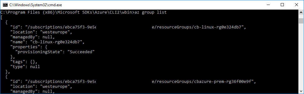 Azure CLI open on a new VM with copied credentials