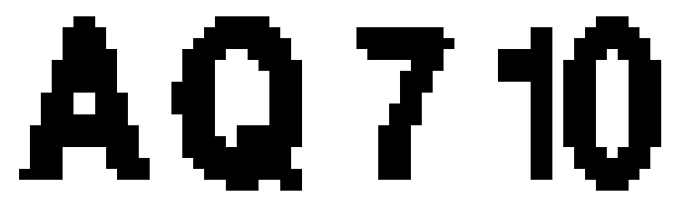 Black and white pixels